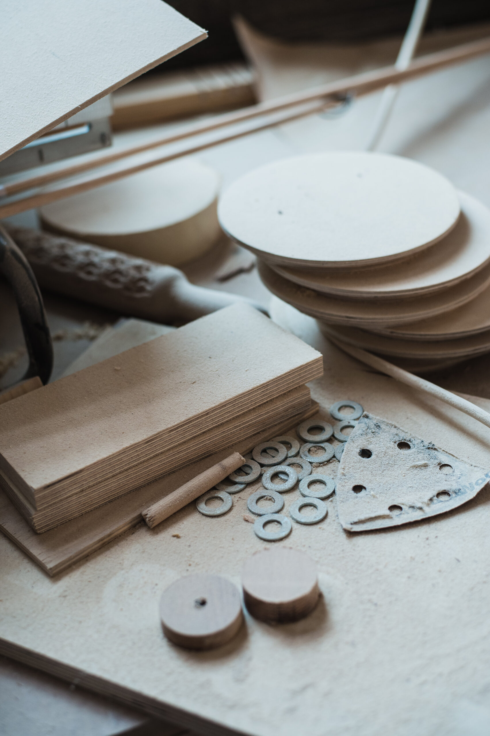 The working desk in workshop, Wood craft.